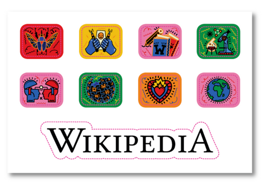Wikipedia water bottle and stickers bundle