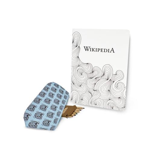 Wikipedia "World" Symbol Pencil Pouch and Coloring Book Set