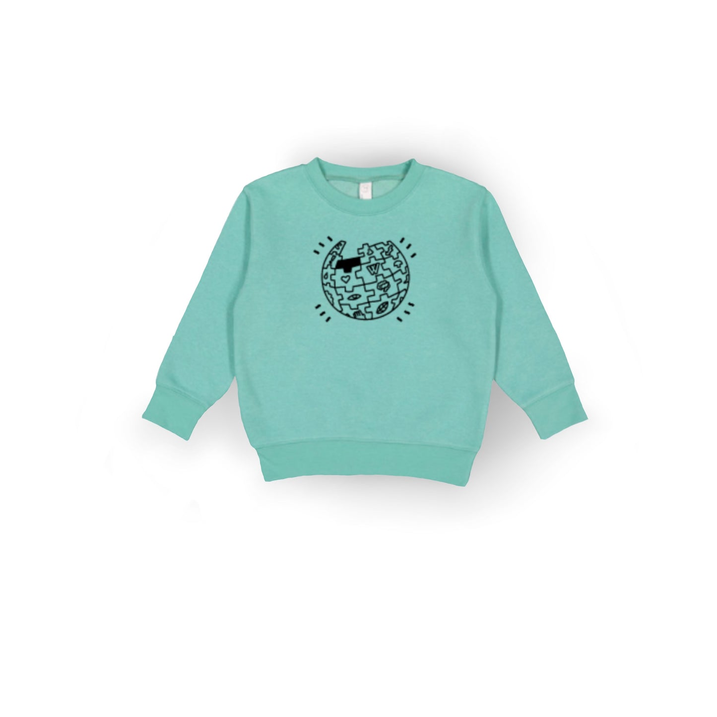 Wikipedia Toddler "Puzzle Globe" Symbol Sweatshirt