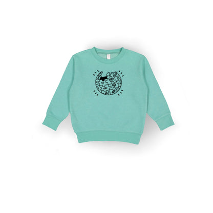 Wikipedia Toddler "Puzzle Globe" Symbol Sweatshirt