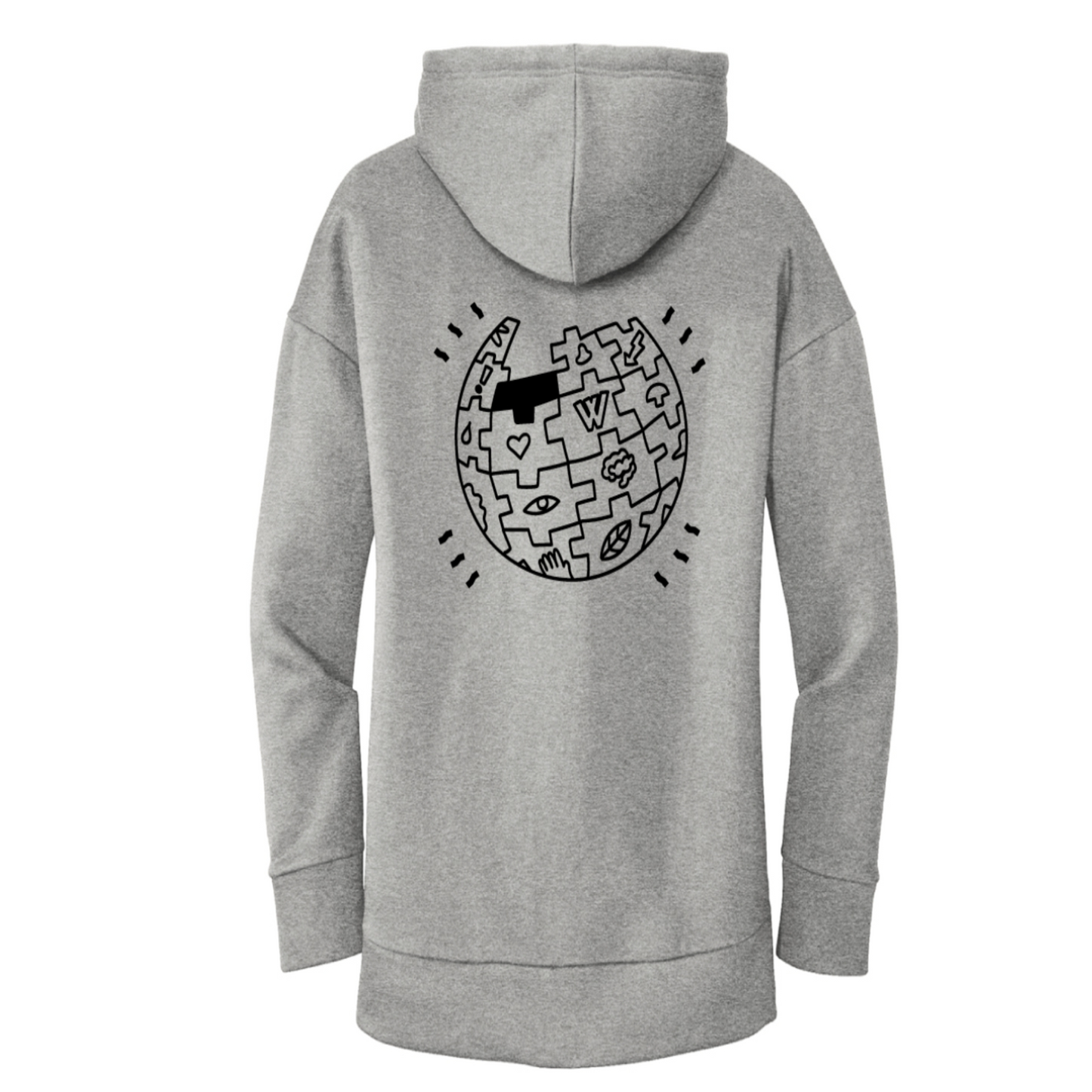 Wikipedia "Puzzle Globe" Symbol Women's Hoodie