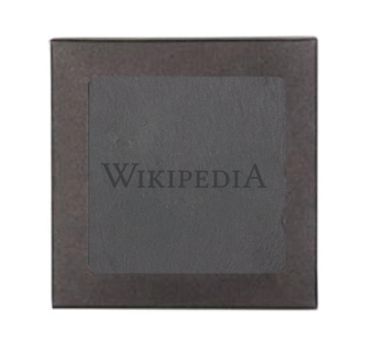 Wikipedia Slate Drink Coasters